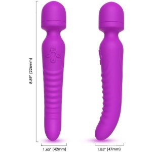 Aparat de Masaj Magic Wand cu Funcție de Încălzire Armony Mission – Mov, 18 Vibrații, Impermeabil, USB - Img 2