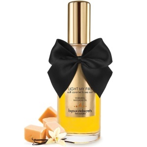 Bijoux Indiscrets – Ulei de Masaj cu Efect de Încălzire și Aromă de Caramel Sărat, 100 ml