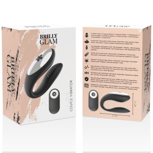 Brilly Glam - Vibrator pentru Cupluri cu Telecomandă, Negru - Img 5