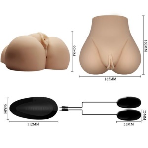 Bust Realist Premium Poziția 7, cu Vagin, Anus și Vibrații Controlate prin Telecomandă - Img 3