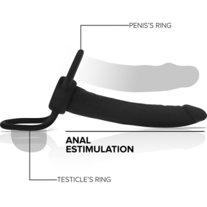 Dildo Anal COBI ONYX cu Inel pentru Penis și Testicul – Silicon Super Moale 13,5 cm - Img 3