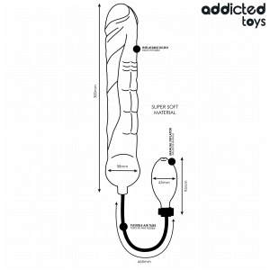 Dildo Gonflabil XL din Silicon Medical Addicted Toys – Model 3 cu Dimensiune și Grosime Reglabilă - Img 6