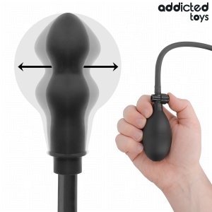 Dop Anal Dublu Gonflabil din Silicon Medical Addicted Toys – Model Inovator cu Sistem Dublu de Umflare și Dimensiune Reglabilă - Img 3