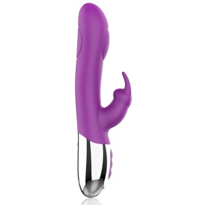 Fun Function - Vibrator Iepuraș Combi Double Tapping cu dublă stimulare, cadou lubrifiant - Img 4