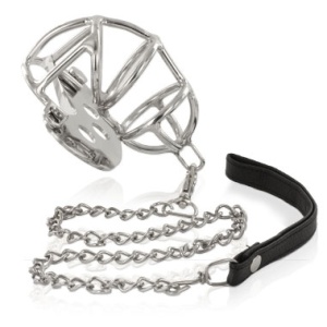 Inel de Castitate Metalic cu Curea – Oțel Inoxidabil BDSM
