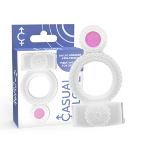 Inel Vibrator Dublu Transparent – Vibrații Puternice și Design Flexibil