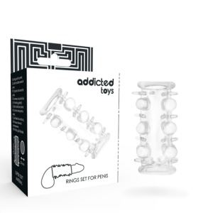 Manșon Transparent pentru Penis Addicted Toys – Texturat, Flexibil și Ergonomic - Img 1
