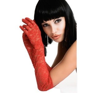 Mănuși lungi din dantelă Chilirose – Alb, Roșu, Negru, Eleganță pentru Seară și Mireasă