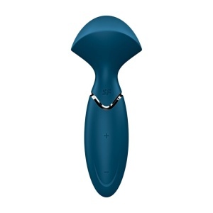 Mini Baghetă Masaj Satisfyer Mini Wand-er Albastru – 12 Vibrații, Impermeabil IPX7, USB - Img 3