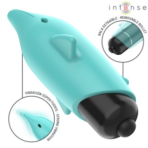 Mini Vibrator Albastru Reîncărcabil - Dolphin Blue - Img 5
