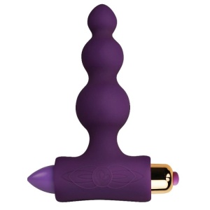 Mini-Vibrator Anal cu Mărgele Progresive Petite Bubbles – Silicon Fin, 7 Moduri de Vibrație și Bază Ergonomică (Liliac)