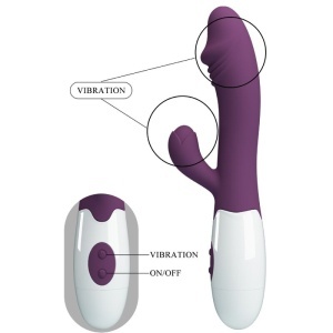 Pretty Love – Vibrator Dublu „Snappy” pentru Punctul G și Clitoris (Mov, 30 Funcții) - Img 7