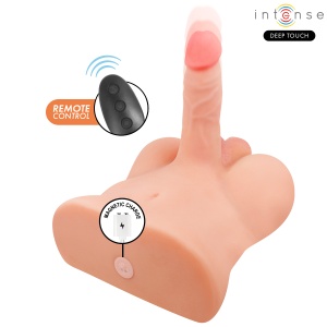 Tors Masturbator Premium Masculin Damien – Cu Dildo Realistic, Funcție de Împingere și Vibrații cu Telecomandă (3.5 kg) - Img 4