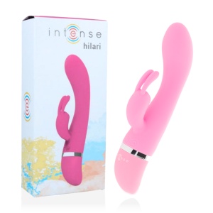 Vibrator de Lux Tip Iepuraș Hilari Pink – Stimulare Duală din Silicon Mătăsos - Img 2