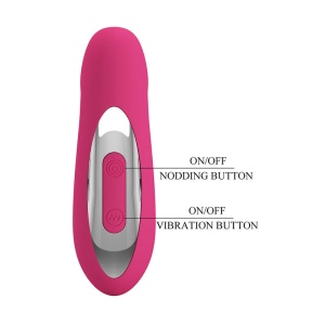 Vibrator din Silicon Pretty Love Duden Roz – 12 Moduri de Vibrație și 3 Trepte de Balansare - Img 8