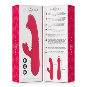 Vibrator Multifunctional „Dua” cu Miscare Sus-Jos, Pulsatii si Limba (Rosu, 3 Motoare, USB) - Img 6