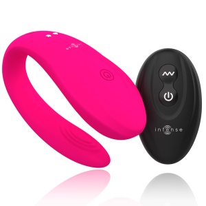 Vibrator pentru Cupluri cu Telecomandă Bruno Partner Double Pleasure - Roz, 10 Vibrații, IPX6, USB