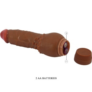 Vibrator Realistic Barbara 19.5 cm Mulatto - Img 5