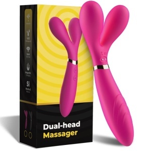 Aparat de Masaj cu Cap Dublu și Design Inovator Armony Y-Wand – Fucsia, 18 Vibrații, Impermeabil, USB - Img 4