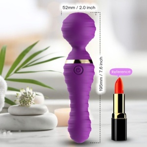 Aparat de Masaj Magic Wand Compact Armony Freedo – Mov, 9 Vibrații, Impermeabil, USB - Img 2