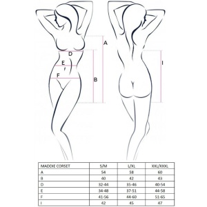 Corset Sexy Maddie Negru cu Tanga Inclusă – Passion S/M - Img 2