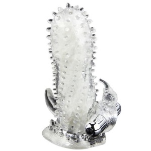 Extensie Vibratoare pentru Penis BRAVE MAN Rabbit – Stimulator și Glonț Vibrator