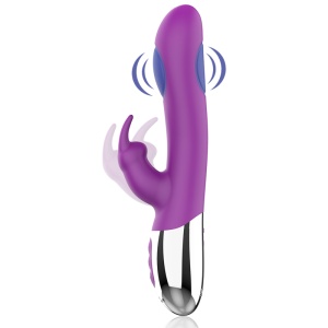Fun Function - Vibrator Iepuraș Combi Double Tapping cu dublă stimulare, cadou lubrifiant