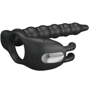 Inel de Penis Vibrant Blackney cu Plug Anal – Erecții Ferme, 7 Moduri de Vibrație și Design Ergonomic - Img 3