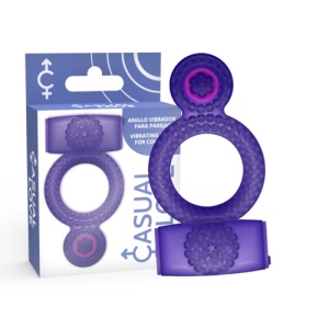 Inel Vibrator Dublu Mov – Vibrații Puternice și Design Flexibil
