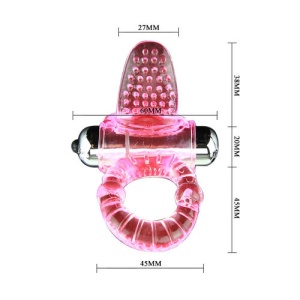 Inel Vibrator SWEET ABS Roz pentru Penis – 10 Ritmuri, Stimulator Clitoridian - Img 4