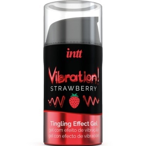 INTT Vibration – Gel Stimulant cu Efect Vibrant (Aromă de Căpșuni, 15 ml)