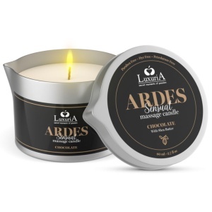 Lumânare de Masaj cu Ciocolată – Aromă Senzuală (Bază de Unt de Shea Premium)