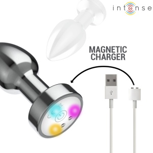Plug Anal Vibrant din Metal cu Lumini LED și Telecomandă Intense – Mărimea M (8.9 cm) - Img 4