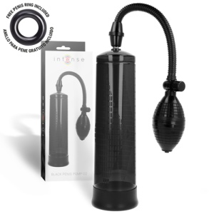 Pompa Penis Intense Black Pump 02 cu Manometru + Inel Penian Cadou
