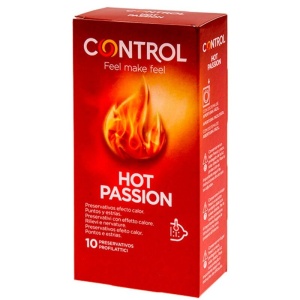 Prezervative cu Efect de Încălzire și Textură Control Hot Passion – Pachet 10 bucăți
