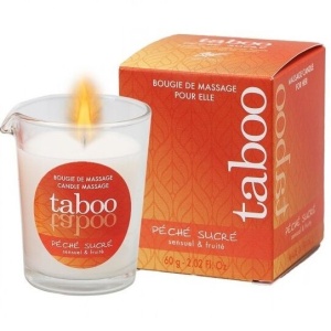 Taboo – Lumânare de Masaj „Peche Sucre”: Aromă de Nectarină (Premium, Provence)