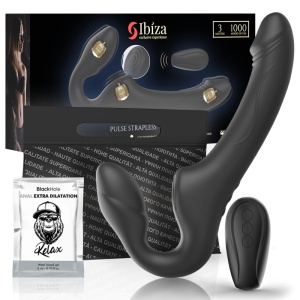 Vibrator Fără Centura cu Telecomandă Ibiza Strapples – 3 Motoare, 1000 de Combinații, IPX6, USB - Img 4