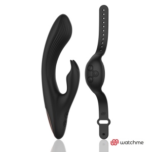 Vibrator Iepuraș cu Telecomandă Ceas Watchme Anne's Desire – Negru, 2 Motoare, 7 Moduri, Impermeabil, USB - Img 2