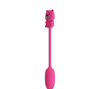 Vibrator Olson Pretty Love din silicon, cu controler cu fir în formă de urs, reîncărcabil magnetic, 7 moduri de vibrație, Roz - Img 6