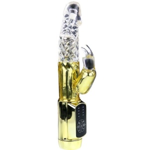 Vibrator Rotativ Tip Iepuraș Rabbit Gold Prince – Stimulare Duală cu Bile Metalice