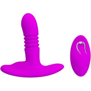 Dop Anal cu Vibrații și Mișcare Up-and-Down Heather – Telecomandă, Ventuză, USB