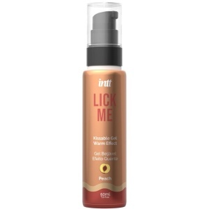 Gel Intim Comestibil INTT Lick Me – Aromă de Piersică, Efect de Încălzire, 50 ml