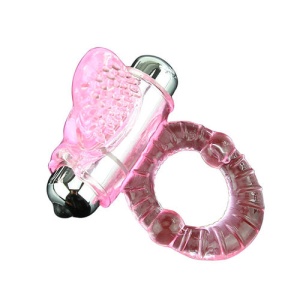 Inel Vibrator SWEET ABS Roz pentru Penis – 10 Ritmuri, Stimulator Clitoridian