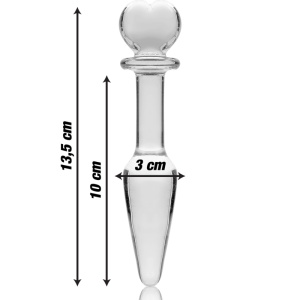 Plug Anal din Sticlă Borosilicată Ibiza Nebula – Model 7 Transparent/Roz, Lungime Generoasă și Jocuri Termice (13.5 cm) - Img 6