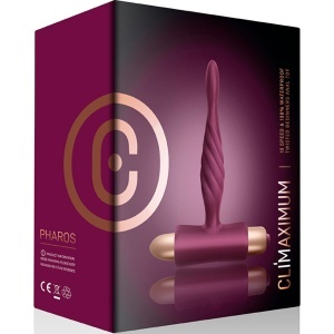 Plug Anal Vibrant pentru Începători Pharos – Silicon Catifelat, Vârf Spiralat și 10 Moduri de Vibrație (9 cm) - Img 3