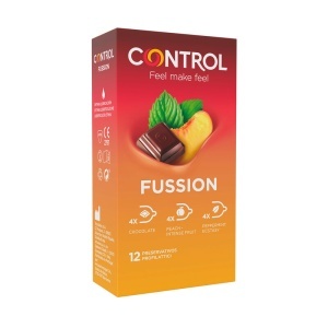 Prezervative cu Arome și Culori Control Fussion – Pachet 12 bucăți