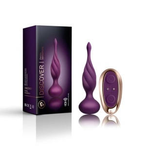 Stimulator Anal Vibrant Discover – Silicon Catifelat, 10 Moduri de Vibrație și Telecomandă Wireless
