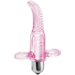 Stimulator vibro pentru deget din silicon, texturat și super elastic, 10 moduri de vibrație - Img 4