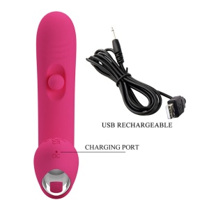 Vibrator din Silicon Pretty Love Duden Roz – 12 Moduri de Vibrație și 3 Trepte de Balansare - Img 12