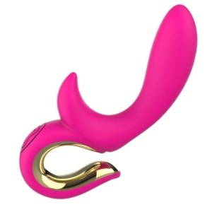 Vibrator Iepuraș Nalone Lulu Pink cu Funcție de Împingere și Stimulare Clitoridiană